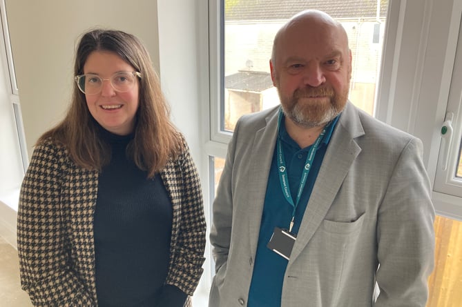 Councillors Federica Smith-Roberts and Bill Revans inside one of the new Taunton council houses (Photo: Daniel Mumby)