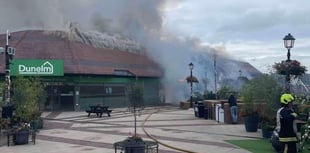 Cordon in place after major fire at Dunelm Mill