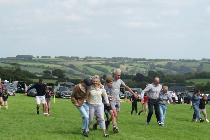 Everyone enjoyed the three-legged race