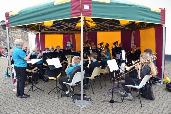 The Training band in concert at Watchet Esplanade (Photo: West Somerset Brass Band)