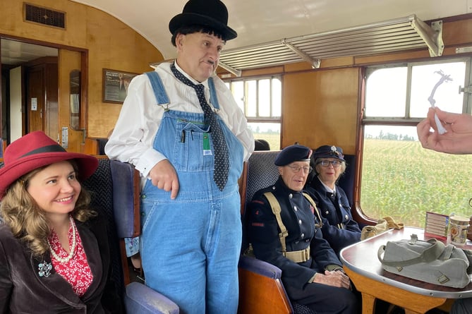 Laurel and Hardy on train (Photo: Tim Wetherell)