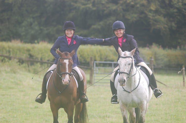 Members of the West Somerset Riding Club wore pink to raise money for Cancer Research UK (Photo: Annabelle Gregory)