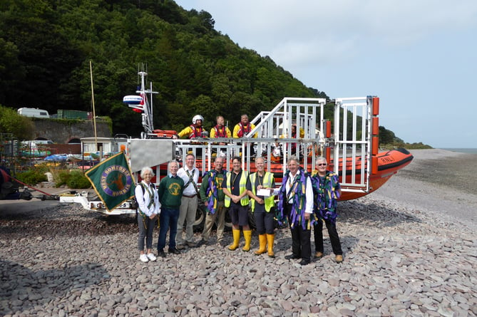 The presentation of the cheque to the RNLI (Photo: West Somerset Morris)