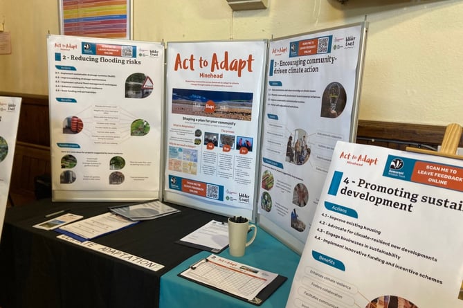 Act to Adapt’s consultation stall for Minehead’s draft Climate Adaptation Plan