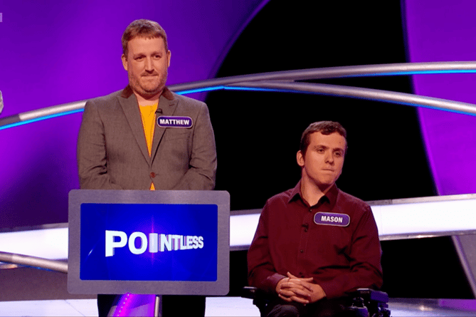 Matthew and Mason from Somerset competed on Pointless