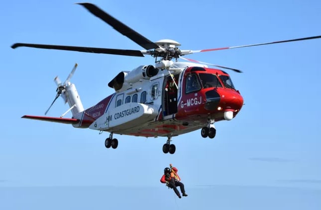 Huge emergency services response to nighttime cliff fall