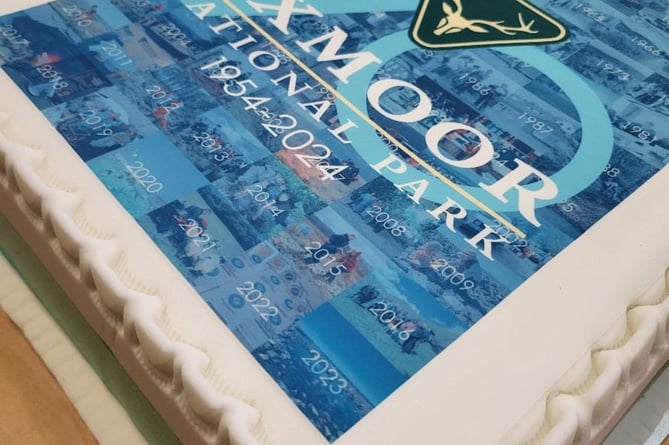 A 70th anniversary cake for Exmoor National Park. PHOTO: ENPA