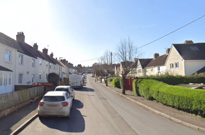 A gas leak caused homes in Flowerdale Road, Watchet, to be evacuated. PHOTO: Google Maps.