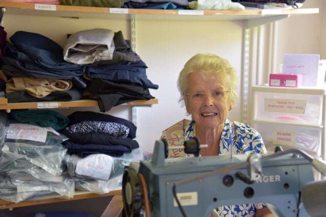 Helen McDermaid, the seamstress for Williton Hospital, has celebrated her 80th birthday