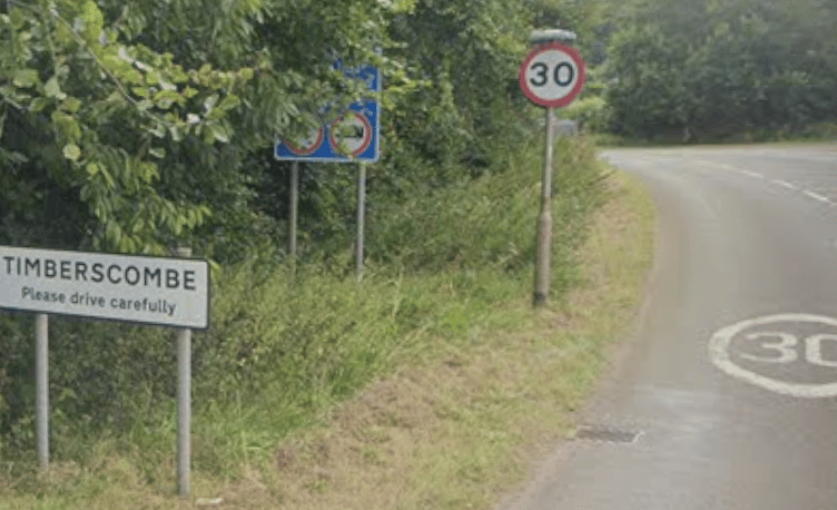 Speeding traffic in Timberscombe is causing concern among parish councillors. PHOTO: Google Maps.