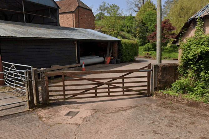 The entrance to Hawkins Barton, Combe Florey. PHOTO: Google Earth.