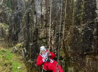 Santa charity cliff abseil raises £2k from all over world