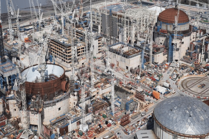 The Hinkley Point C development, the largest construction site in Europe.