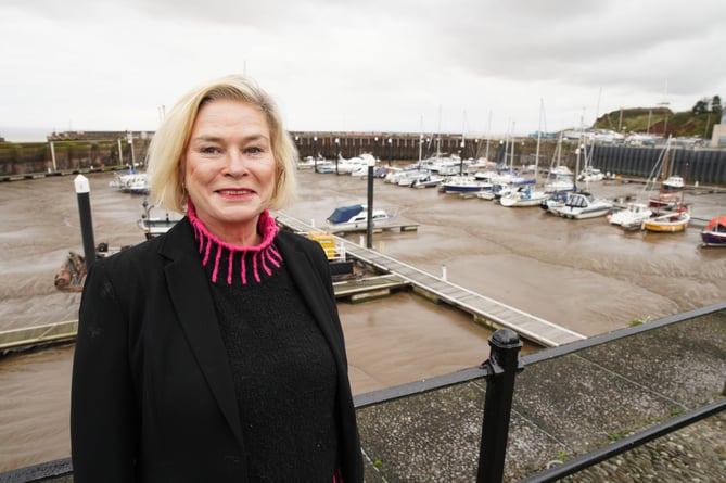 Tiverton and Minehead MP Rachel Gilmour near Watchet Marina (Photo: Tiverton and Minehead Liberal Democrats)