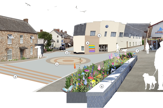 A concept design for Watchet's Swain Street junction. IMAGE: Feria Urbanism.