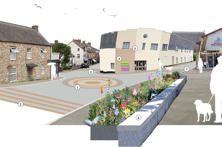 A concept design for Watchet's Swain Street junction. IMAGE: Feria Urbanism.