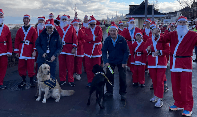 Santa fun run raises funds for guide dogs charity