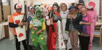 Hospital staff and volunteers put on pantomime