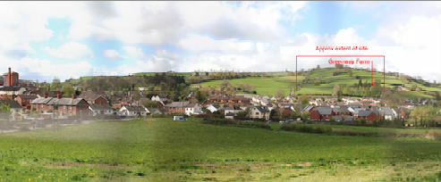 A view across the proposed Summerfield Homes development site in Wiveliscombe. PHOTO: David Wilson Partnership.