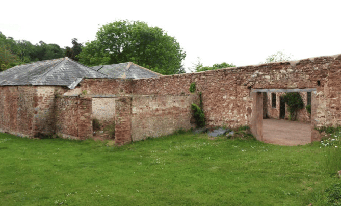 A ruined dovecote and linhay at Orchard Wyndham manor house, near Williton, are proposed to be rebuilt. PHOTO: Jonathan Rhind Architects.