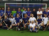 Minehead Hockey Club players in festive mood raising cash 