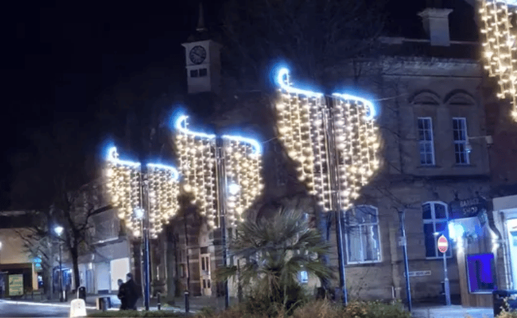 Some of the Christmas lights in Minehead town centre. PHOTO: MTC.