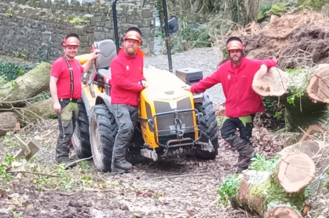 Rangers with cleared footpath at Heddon (Photo: Tyler Farrow)