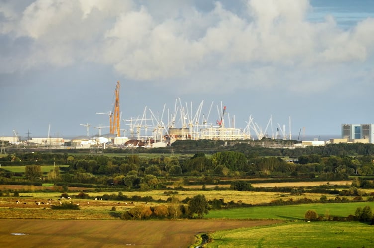 The Hinkley Point C Construction Site, Seen From The Pawlett Area.