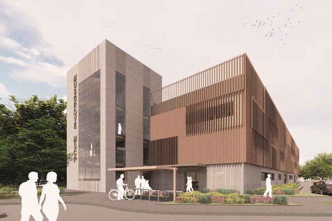 Artist's Impression Of New Multi Storey Car Park At Musgrove Park Hospital In Taunton