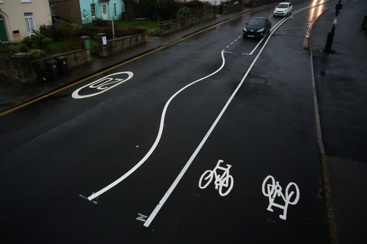 Bemused locals have been questioning the use of âwiggly linesâ in a controversial road scheme in Clevedon - claiming the new layout has turned the town into âBalamory from hellâ. North Somerset Council started work on the new road layout along The Beach last autumn, with many local residents and businesses objecting to the changes. Clevedon, Somerset. 10 January 2023. 