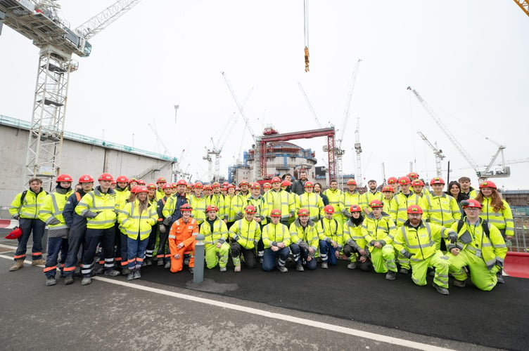 Some of Hinkley Point C's apprentices. PHOTO: Aran Jefferies.