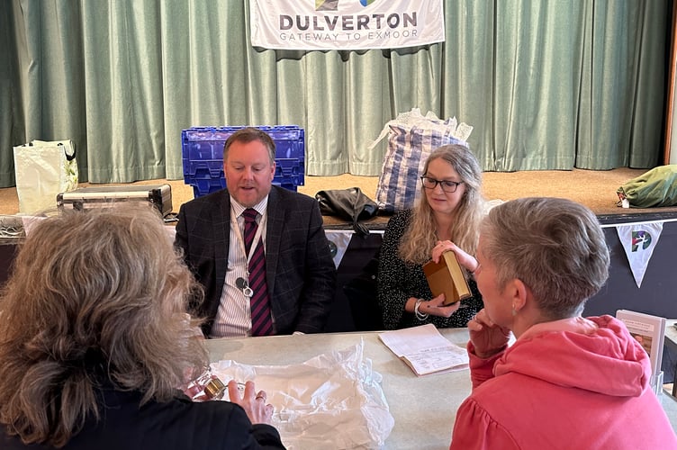 Auctioneer and valuer Adam Partridge attending last year's Dulverton valuation day. PHOTO: Visit Dulverton.