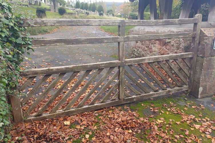 Gates to Minehead Cemetery are being replaced as part of a restoration project. PHOTO: MTC.