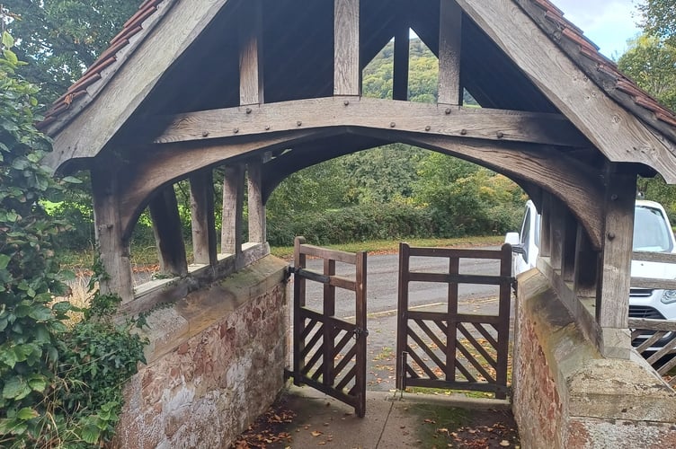 The historic lychgate in Minehead Cemetery is undergoing restoration. PHOTO: MTC.