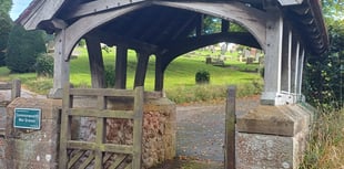 Historic cemetery lychgate undergoing restoration