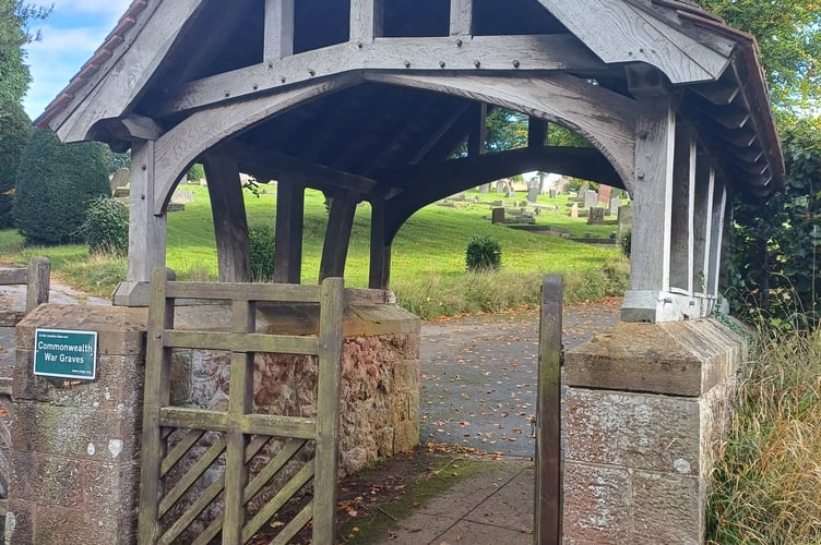 Minehead Cemetery's historic lychgate is undergoing restoration. PHOTO: MTC.