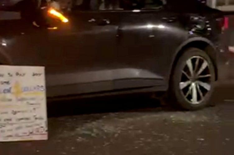 Damage to the car in Kings Square Avenue, Bristol. A man has been arrested for smashing an electric car and attempting to set it alight in protest of Elon Musk. The man, described as being in his 40s, was reported damaging a Polestar car with a big pole just after 10:30pm on February 24 in Kings Square Avenue, Bristol. Avon and Somerset police and the fire service attended the scene shortly after receiving reports from residents of the area. The man was arrested on suspicion of criminal damage, arson and possession of an offensive weapon in a public place but has since been released under investigation. 