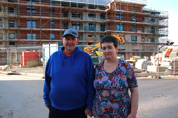 Carl Clark and Maxine Cook, who have suffered multiple rejections for new social rented homes in Rainbow Way, Minehead. PHOTO: George Ody.